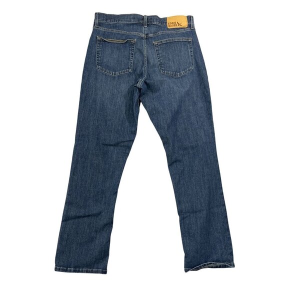 Eddie Bauer Men's 34x32  Straight Fit Denim Jeans Classic Blue Cotton Blend - Picture 3 of 8